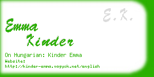 emma kinder business card